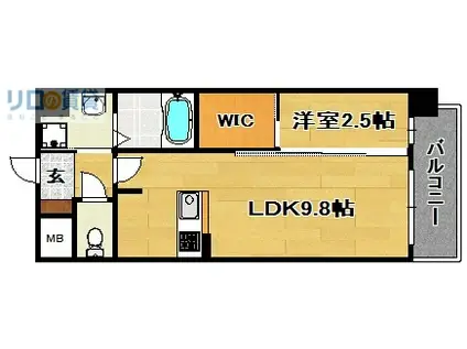 コンフォリア・リヴ淡路(1LDK/5階)の間取り写真