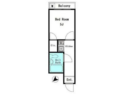 マイステージ駒沢公園(1K/4階)の間取り写真