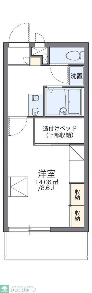 レオパレス アニマート(1K/2階)の間取り写真