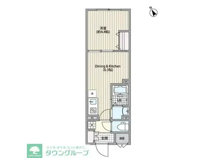 エルファーロ三軒茶屋VI(1DK/3階)の間取り写真