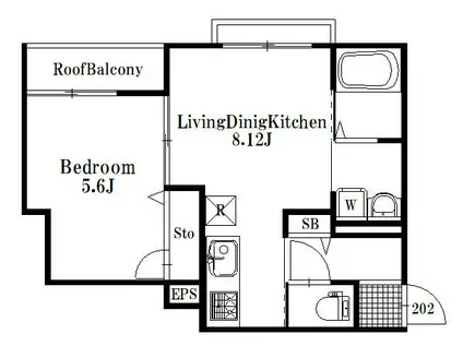 ミーシグ(1LDK/2階)の間取り写真