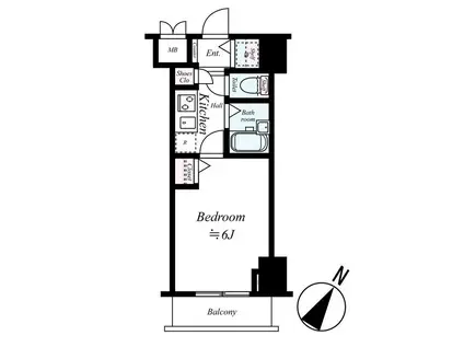 トーシンフェニックス初台弐番館(1K/5階)の間取り写真