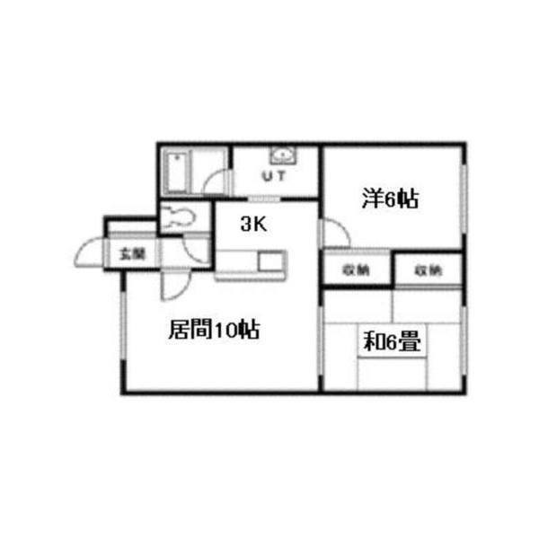 共立マリンハウス(2LDK/1階)の間取り写真