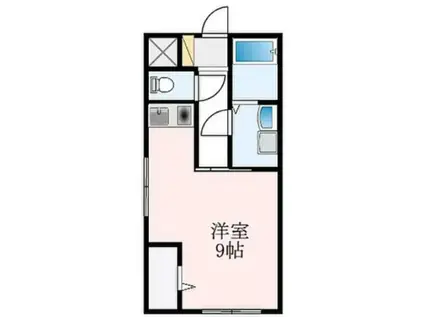 グレイス西山台(ワンルーム/3階)の間取り写真