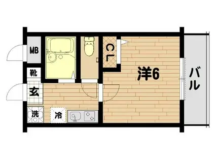 ヴィータローザ江古田(1K/4階)の間取り写真