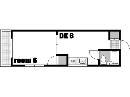 エクセル富士見(1DK/3階)の間取り写真