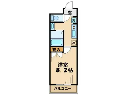 マ・メゾンはるひ野(1K/4階)の間取り写真