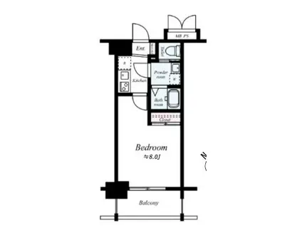 サヴォイエイペックス(1K/9階)の間取り写真