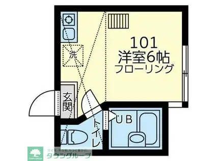 ユナイト追浜ヴィーナス(ワンルーム/1階)の間取り写真