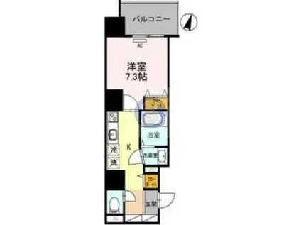 エトワール阿波座(1K/8階)の間取り写真