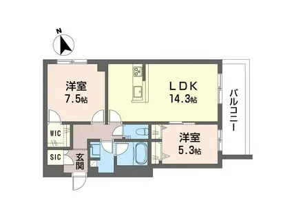 ピン シャン(2LDK/2階)の間取り写真