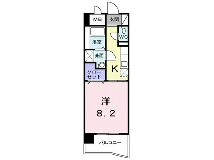 デイドリーム(1K/4階)の間取り写真