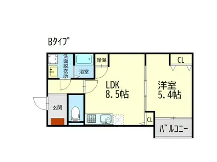 ART TENDOU ウエスト(1LDK/3階)の間取り写真