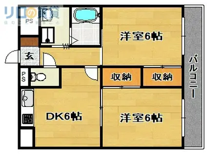 メゾン・ローレル(2LDK/4階)の間取り写真