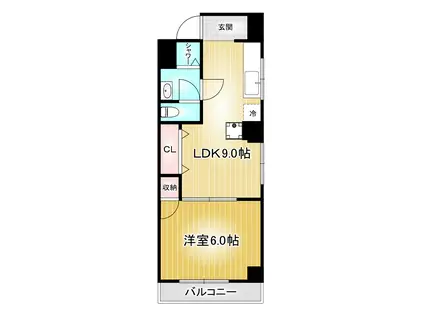 小松マンション(1LDK/3階)の間取り写真
