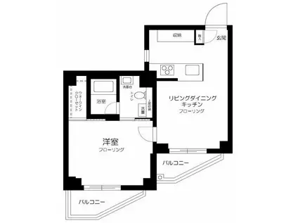 カノン押上(1LDK/8階)の間取り写真