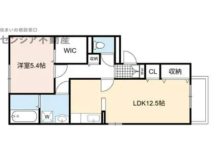 シェソワ鶴見緑地(1LDK/3階)の間取り写真