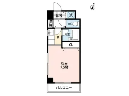 クレール11(ワンルーム/2階)の間取り写真