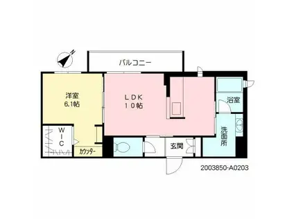 シャーメゾン レゼル(1LDK/2階)の間取り写真