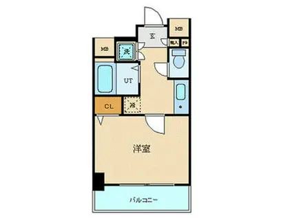 シンシア蒲田ステーションプラザ(1K/2階)の間取り写真