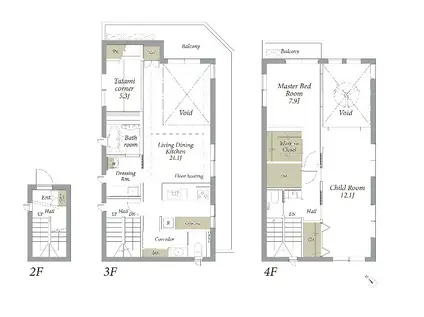 トレ・ピラストリ表参道(3LDK/3階)の間取り写真
