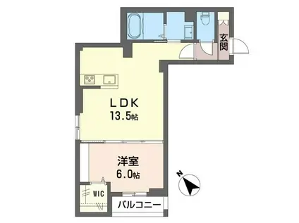 グラン セラヴィ(1LDK/1階)の間取り写真