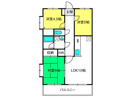 STレジデンス(3LDK/3階)の間取り写真