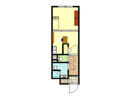 ライオンズマンション倉敷松島(1DK/5階)の間取り写真