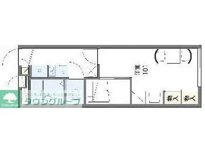 レオパレスセピアコート(1K/1階)の間取り写真