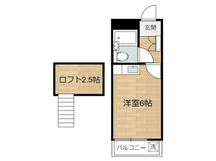 メゾンドゥSHINO美好町(ワンルーム/2階)の間取り写真