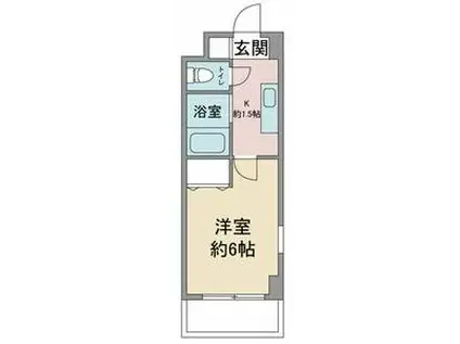 グランハート藤ヶ丘(1K/3階)の間取り写真