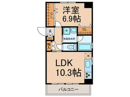 グランド・ノーザンクロス(1LDK/6階)の間取り写真