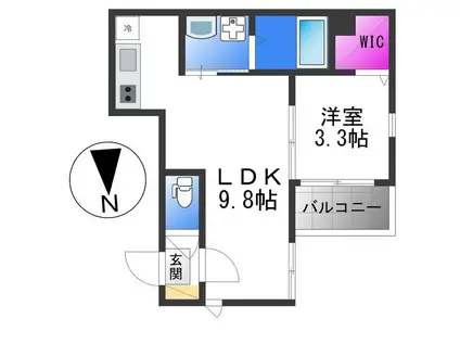 ハーモニーテラス林寺VIII(1LDK/3階)の間取り写真