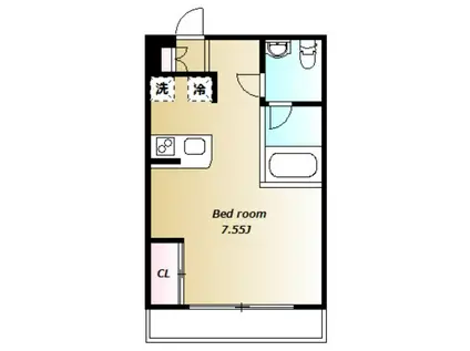 GRAND SEIKO元住吉(1K/1階)の間取り写真