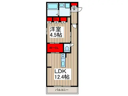 RESERVE H&M RESIDENCE(1LDK/1階)の間取り写真