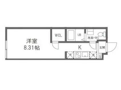 エディット新宿富久町(ワンルーム/4階)の間取り写真