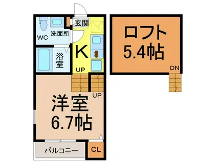 LINO HOLOMUA壱番館(1K/1階)の間取り写真