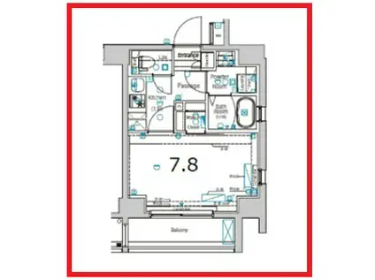 ジーベック押上II(1K/6階)の間取り写真
