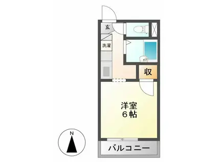 サープラス カワイ(1K/1階)の間取り写真