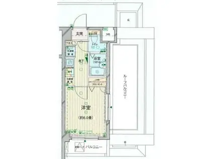 プレール・ドゥーク馬込駅前(1K/6階)の間取り写真