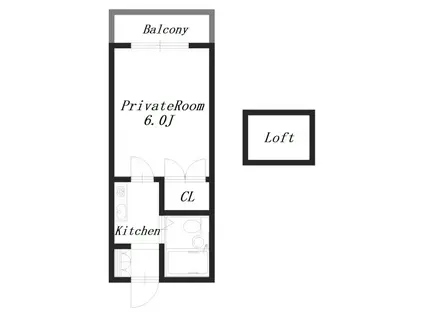ヨーロピアン尺土(1K/1階)の間取り写真