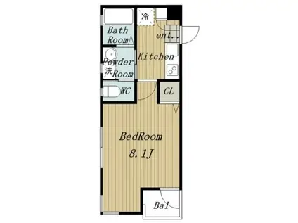 GRANDE COLLINE(1K/3階)の間取り写真