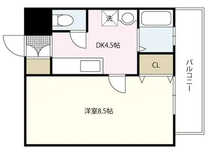 メルポート宇品神田(1DK/7階)の間取り写真