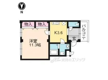 NEUEBRISE(1K/2階)の間取り写真