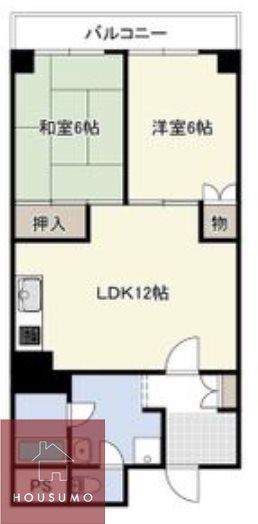 千里ピュアーライフ(2LDK/4階)の間取り写真
