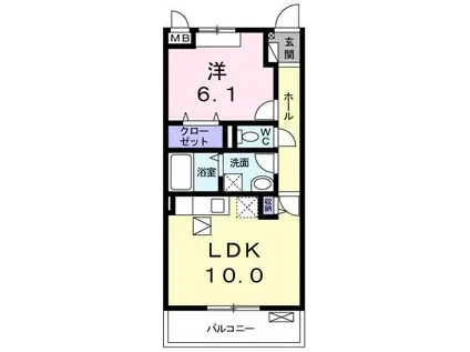 インペリアルライフ(1LDK/1階)の間取り写真