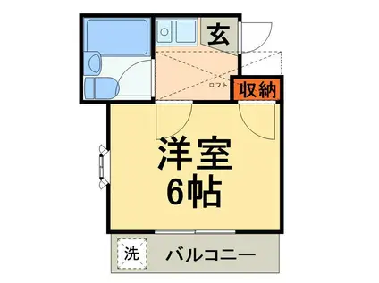 風見鶏館6(1K/2階)の間取り写真