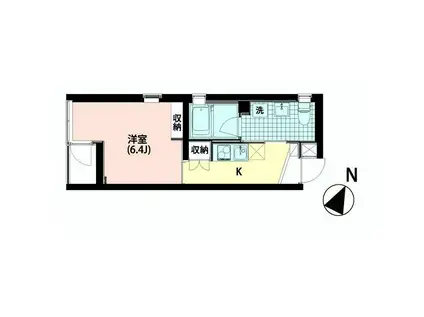 FERIO(1K/2階)の間取り写真