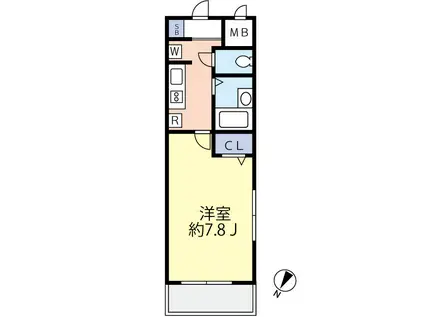 グランヴァン駒込染井(1K/3階)の間取り写真