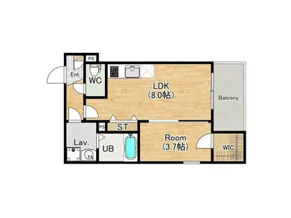 ジーメゾンエトワール西二見(1LDK/2階)の間取り写真